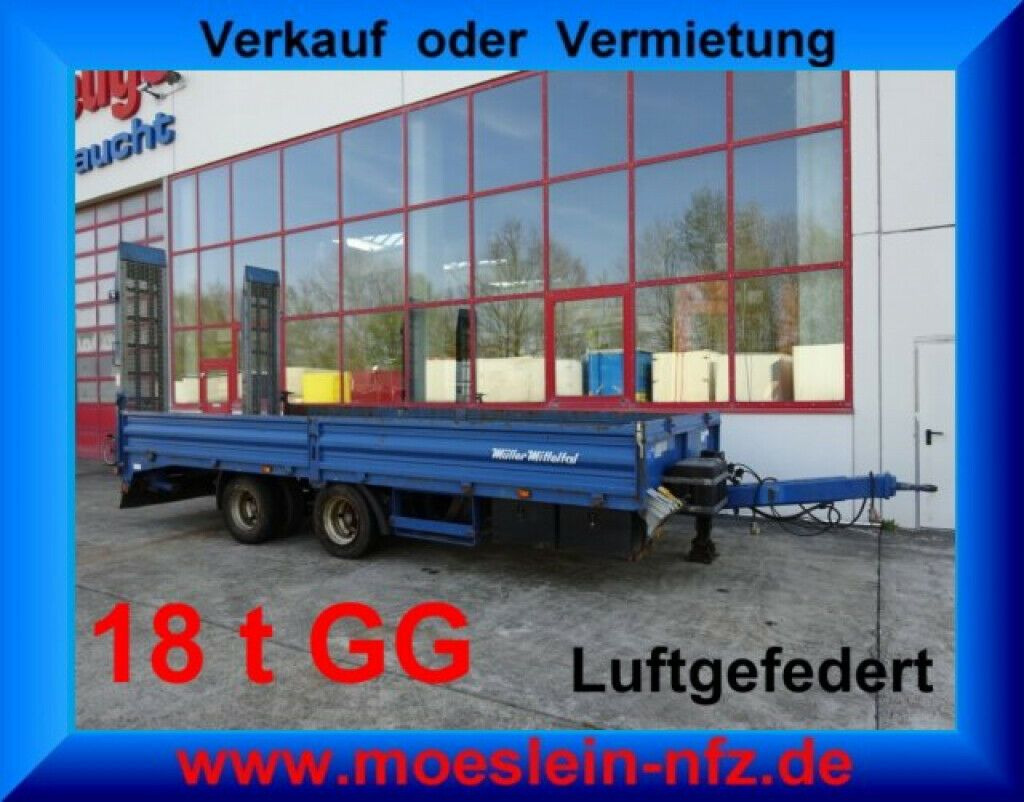 Müller-Mitteltal 18 t GG Tandemtieflader - Нискорамна площадка ремарке: снимка 1 Müller-Mitteltal 18 t GG Tandemtieflader - Нискорамна площадка ремарке: снимка 1