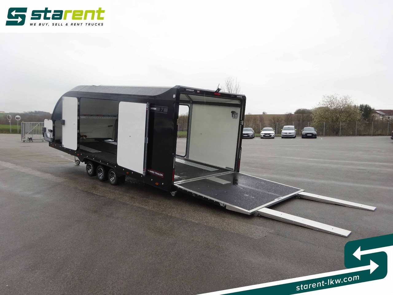 Автовоз ремарке Brian James Trailers Race Transporter 7, Seilwinde: снимка 13