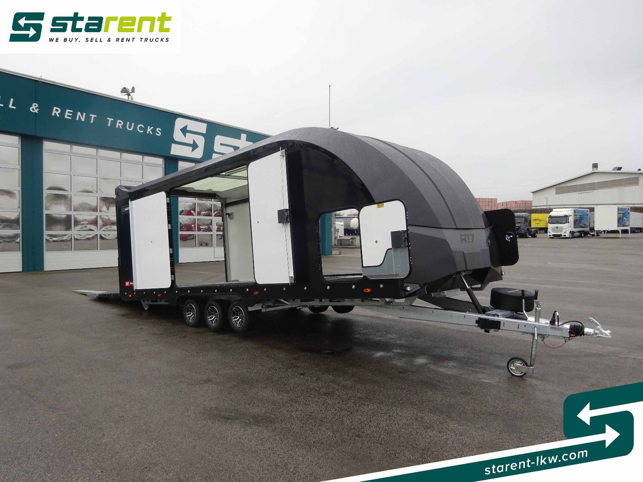 Автовоз ремарке Brian James Trailers Race Transporter 7, Seilwinde: снимка 10