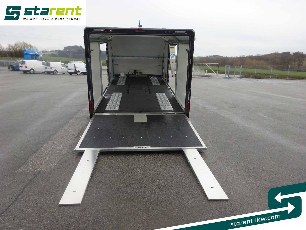 Автовоз ремарке Brian James Trailers Race Transporter 7, Seilwinde: снимка 12