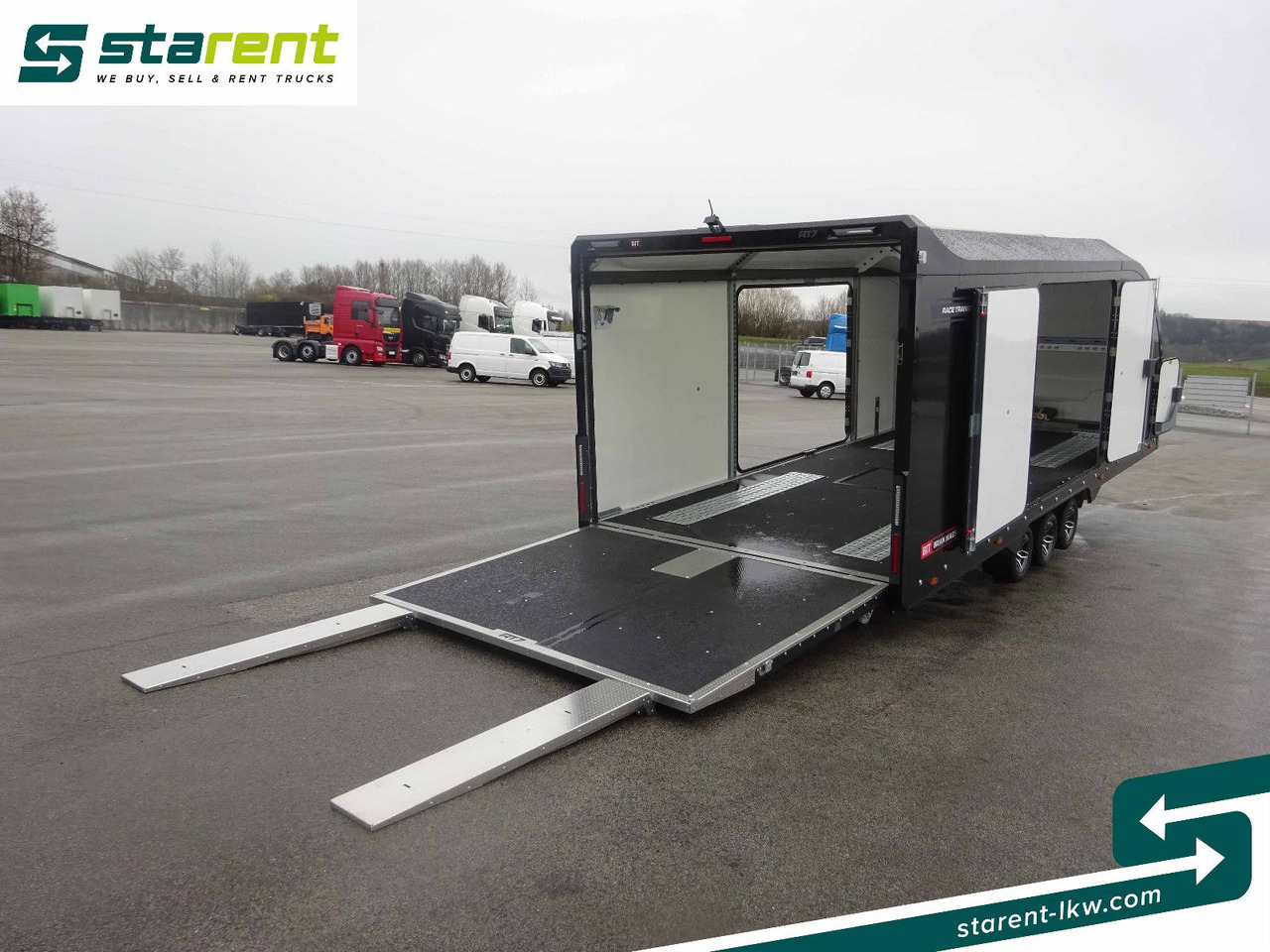 Автовоз ремарке Brian James Trailers Race Transporter 7, Seilwinde: снимка 11