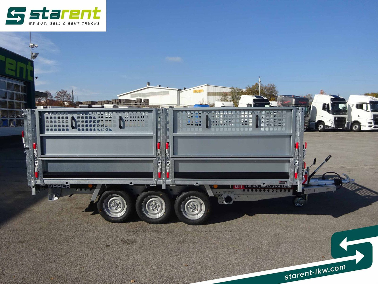 Brian James Trailers Tipper, Elektrisch Kippbar, Rampen - Бордово ремарке/ Платформа: снимка 4 Brian James Trailers Tipper, Elektrisch Kippbar, Rampen - Бордово ремарке/ Платформа: снимка 4