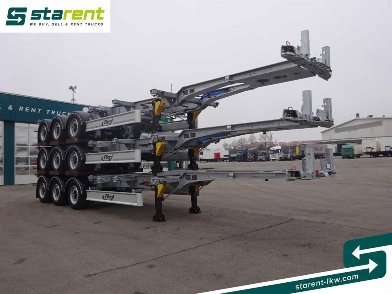 Fliegl Containerchassis ADR 1x20/2x20/1x30/1x40/1x45 - Шаси полуремарке: снимка 3 Fliegl Containerchassis ADR 1x20/2x20/1x30/1x40/1x45 - Шаси полуремарке: снимка 3