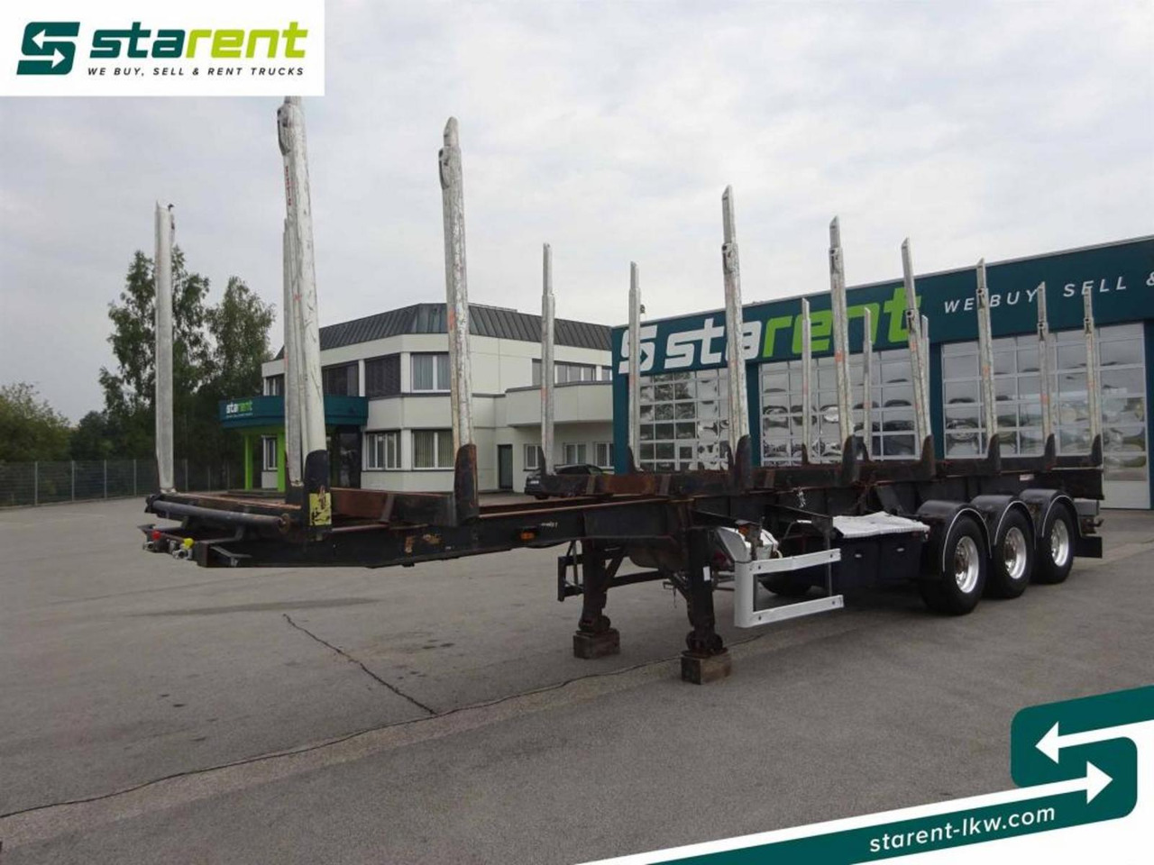 Hangler Holzrungen Auflieger Exte Rungen Lift-A Lenkachse - Полуремарке за дърва: снимка 1 Hangler Holzrungen Auflieger Exte Rungen Lift-A Lenkachse - Полуремарке за дърва: снимка 1