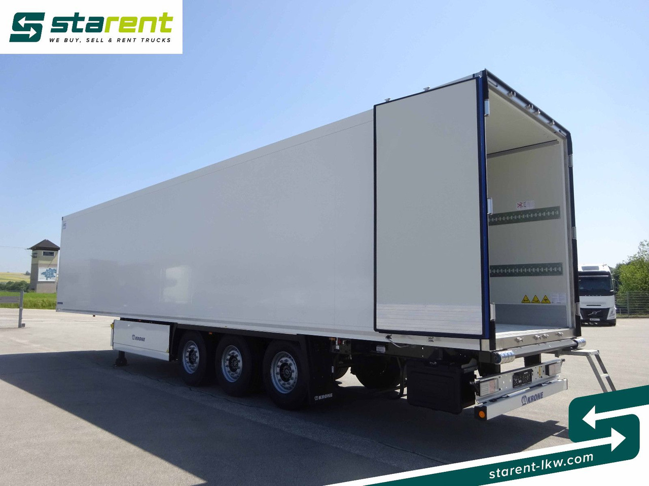 Затворена каросерия полуремарке Krone Thermotrailer Carrier Vector 1550, Zurrleisten: снимка 9
