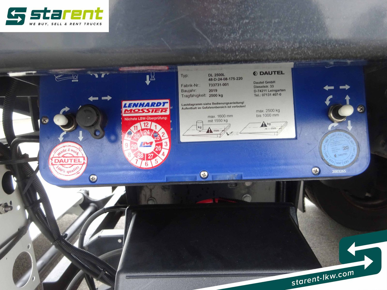 Затворена каросерия полуремарке Krone Trockenfrachtkoffer, Dautel LBW 2.500 KG: снимка 17