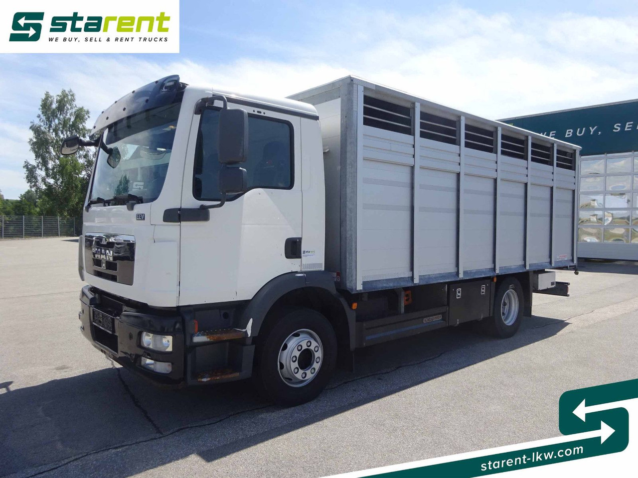 MAN TGM 15.290 Viehtransporter, Scheuwimmer Aufbau - Камион за коне: снимка 1 MAN TGM 15.290 Viehtransporter, Scheuwimmer Aufbau - Камион за коне: снимка 1