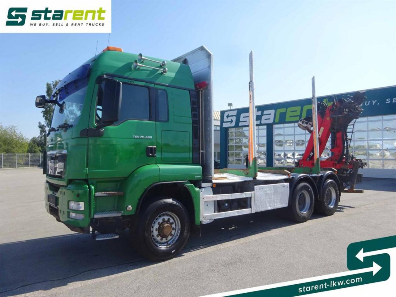 MAN TGS 26.480 6x6 Holzaufbau mit Kran, Palfinger 120Z - Камион за дърва: снимка 1 MAN TGS 26.480 6x6 Holzaufbau mit Kran, Palfinger 120Z - Камион за дърва: снимка 1