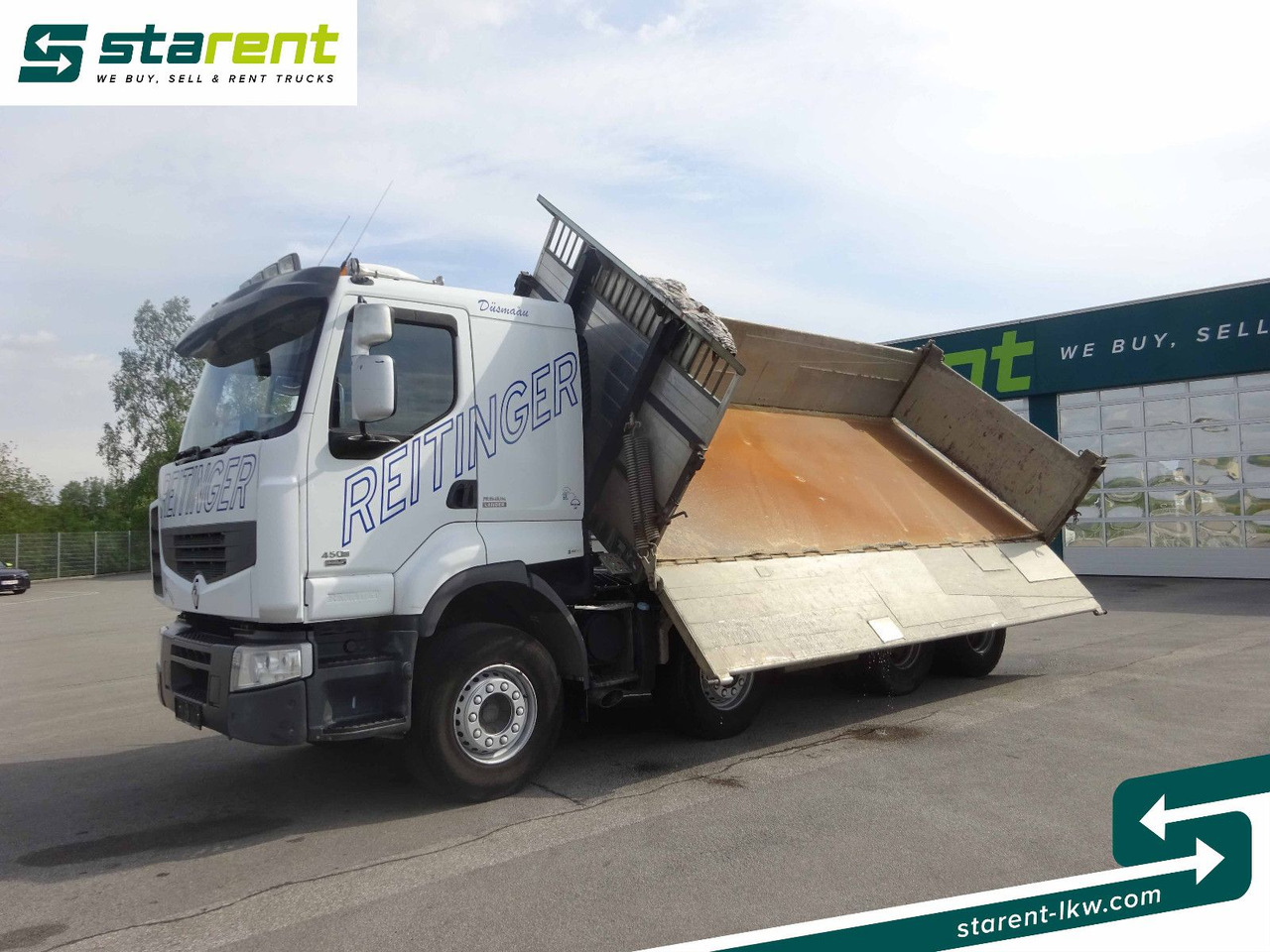 Renault Premium 450 DXi, 8x4, 3 Seitenkipper, Standklima - Самосвал камион: снимка 1 Renault Premium 450 DXi, 8x4, 3 Seitenkipper, Standklima - Самосвал камион: снимка 1