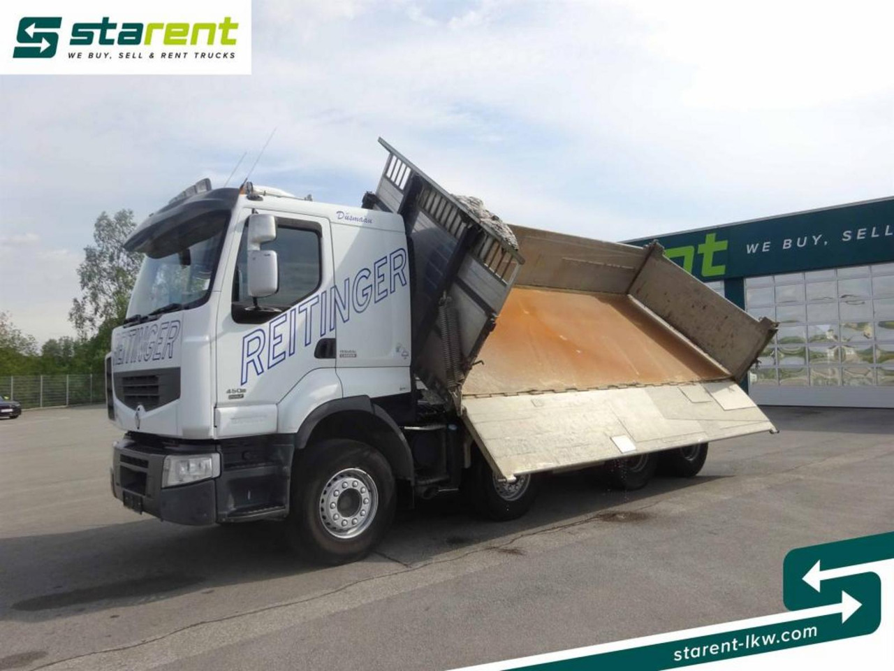 Renault Premium 450 DXi, 8x4, 3 Seitenkipper, Standklima - Самосвал камион: снимка 1 Renault Premium 450 DXi, 8x4, 3 Seitenkipper, Standklima - Самосвал камион: снимка 1