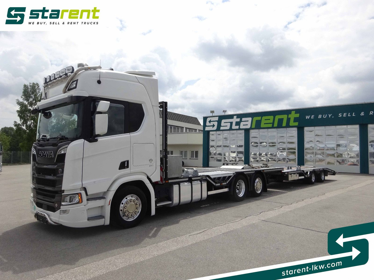Scania R770 V8 Fahrzeugtransporter + Ziegler Anhänger - Бордови камион: снимка 1 Scania R770 V8 Fahrzeugtransporter + Ziegler Anhänger - Бордови камион: снимка 1