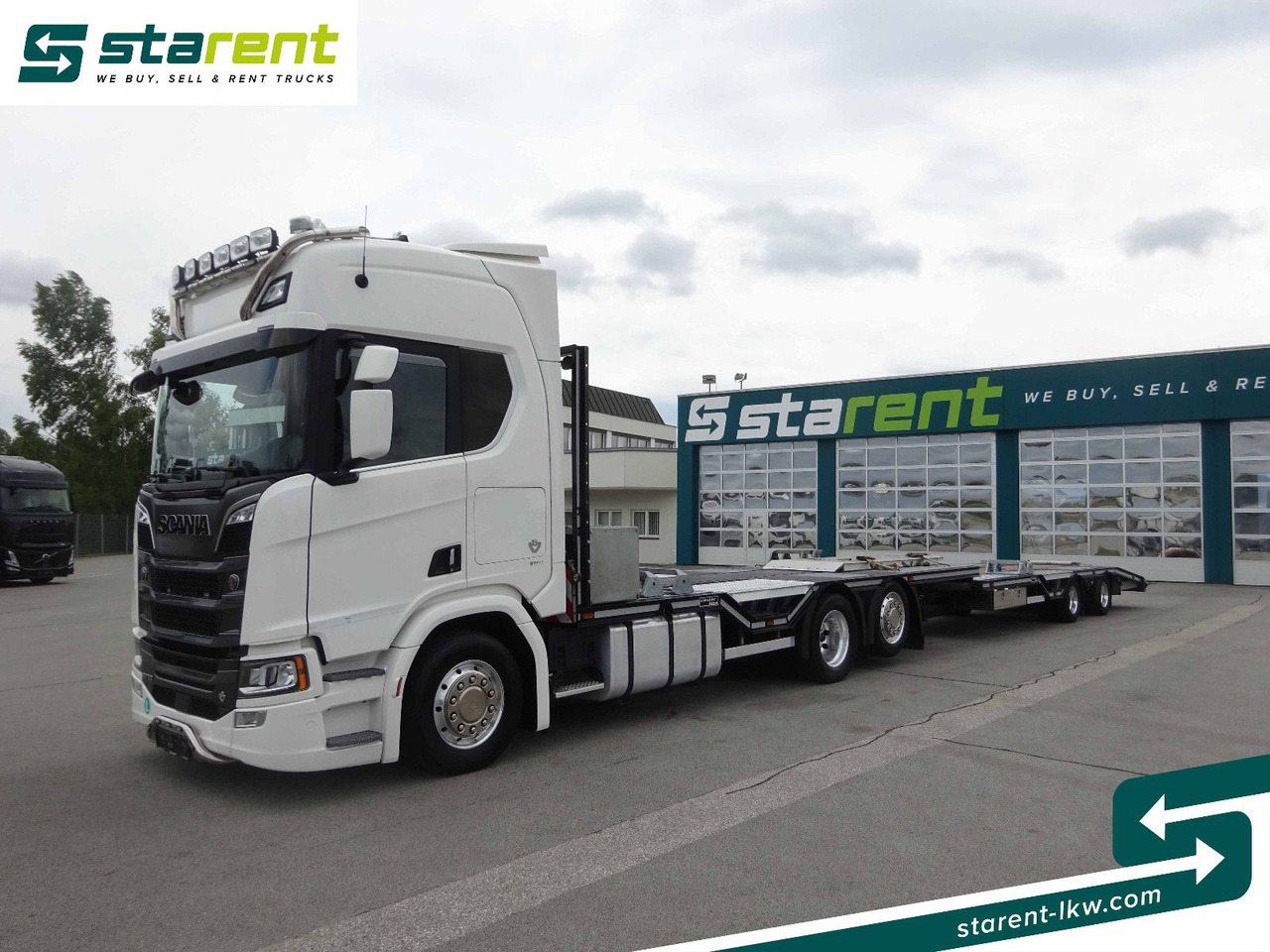 Scania R770 V8 Fahrzeugtransporter + Ziegler Anhänger - Камион пътна помощ: снимка 1 Scania R770 V8 Fahrzeugtransporter + Ziegler Anhänger - Камион пътна помощ: снимка 1