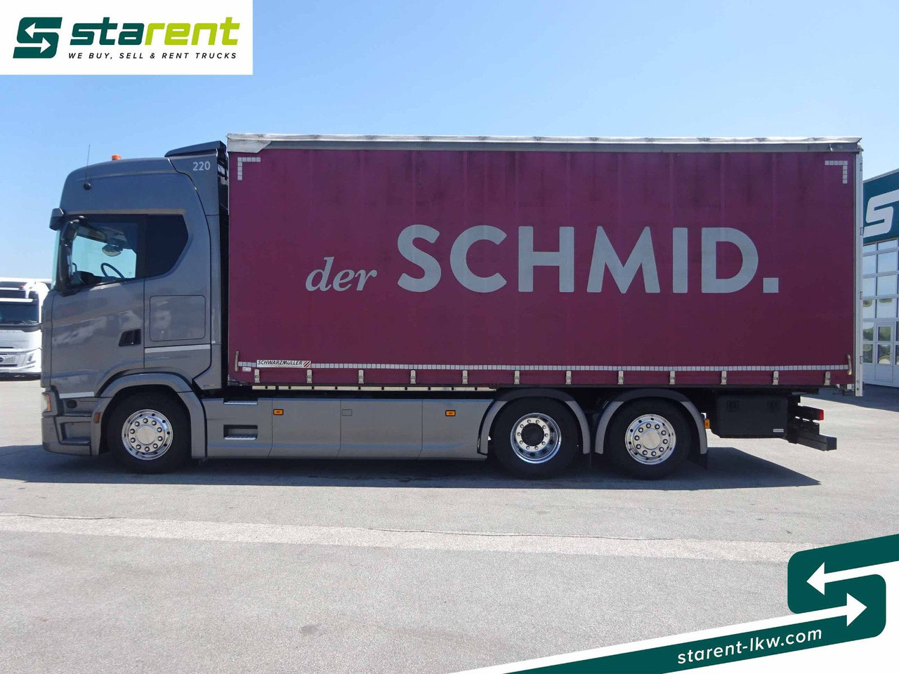 Камион с брезент Scania S500 Planen Aufbau Schwarzmüller 6x2, Standklima: снимка 8