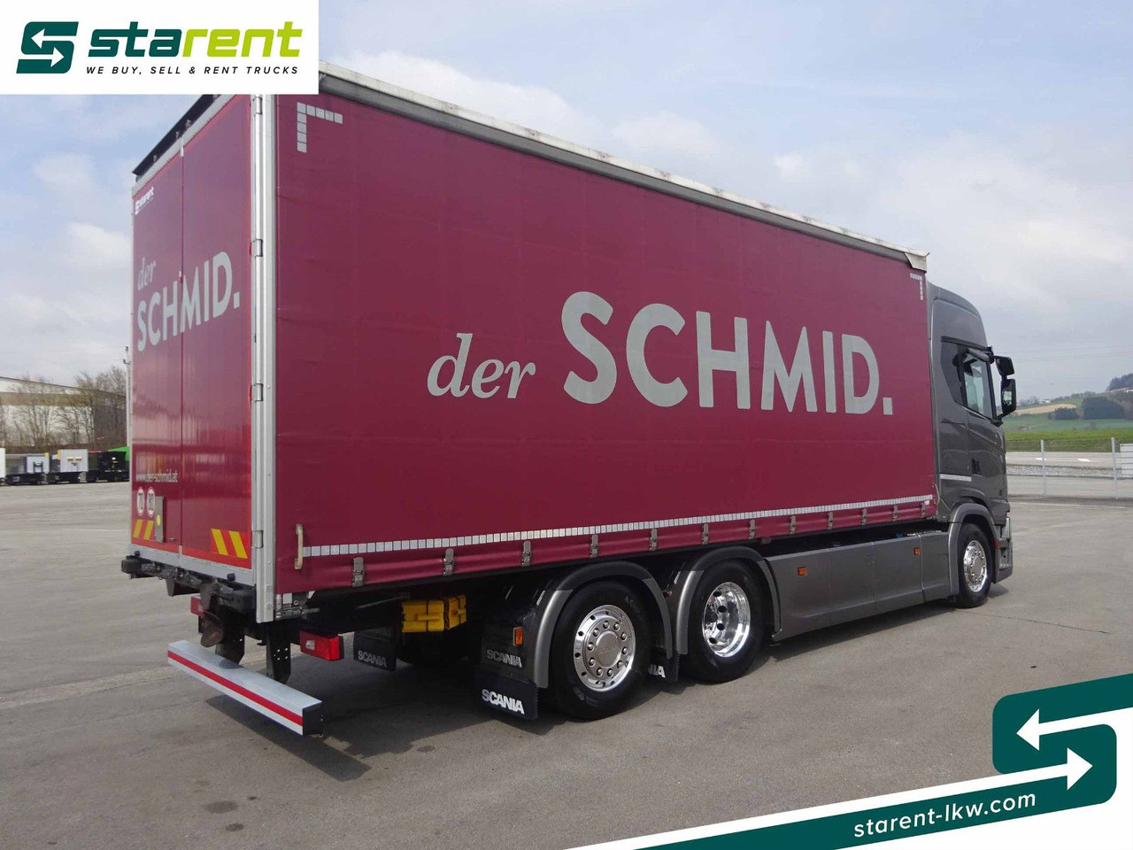 Камион с брезент Scania S500 Planen Aufbau Schwarzmüller 6x2, Standklima: снимка 5