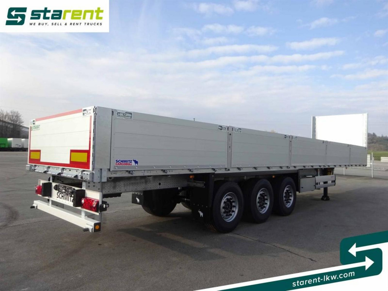 Schmitz Baustofftrailer Liftachse Rungen 80cm Bordwände - Бордово полуремарке/ Платформа: снимка 5 Schmitz Baustofftrailer Liftachse Rungen 80cm Bordwände - Бордово полуремарке/ Платформа: снимка 5