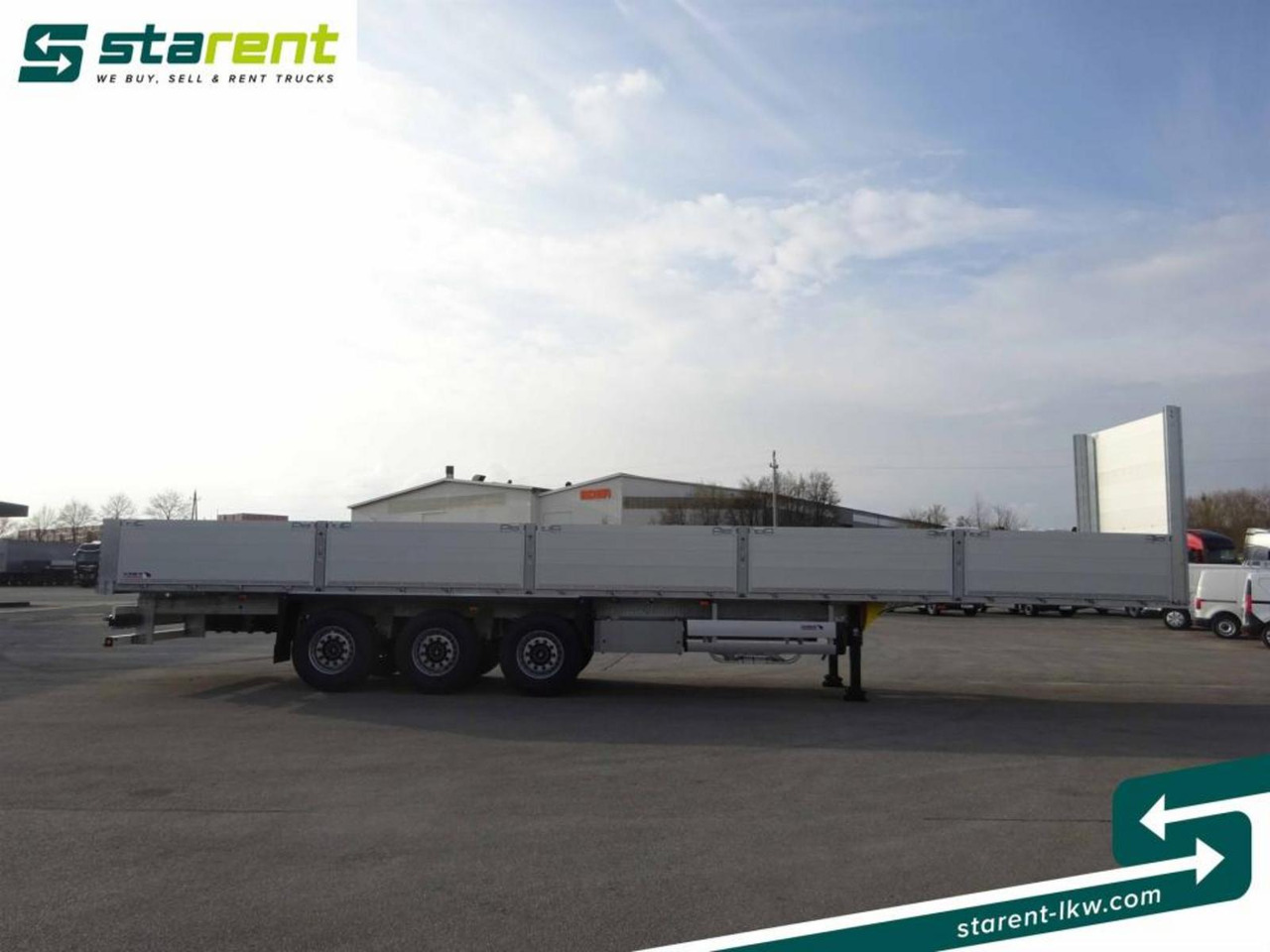 Schmitz Baustofftrailer Liftachse Rungen 80cm Bordwände - Бордово полуремарке/ Платформа: снимка 4 Schmitz Baustofftrailer Liftachse Rungen 80cm Bordwände - Бордово полуремарке/ Платформа: снимка 4