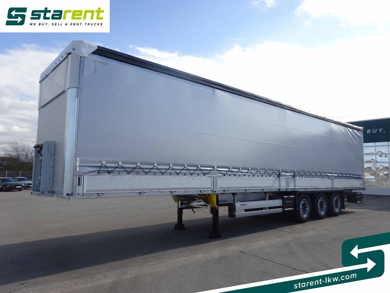 Schmitz Cargobull Tautliner, Bordwand 60cm, Hubdach, Liftachse - Брезентово полуремарке: снимка 1 Schmitz Cargobull Tautliner, Bordwand 60cm, Hubdach, Liftachse - Брезентово полуремарке: снимка 1