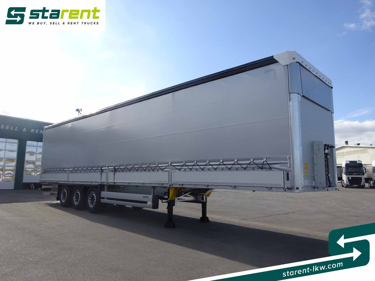 Schmitz Cargobull Tautliner, Bordwand 60cm, Hubdach, Liftachse - Брезентово полуремарке: снимка 3 Schmitz Cargobull Tautliner, Bordwand 60cm, Hubdach, Liftachse - Брезентово полуремарке: снимка 3
