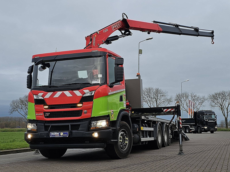 Scania P410 CNG,FASSI F235 - Бордови камион, Камион с кран: снимка 1 Scania P410 CNG,FASSI F235 - Бордови камион, Камион с кран: снимка 1