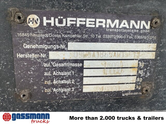 Hüffermann HSA 18.65 Schlittenabroller - Мултилифт/ Лифтдъмпер ремарке: снимка 5 Hüffermann HSA 18.65 Schlittenabroller - Мултилифт/ Лифтдъмпер ремарке: снимка 5