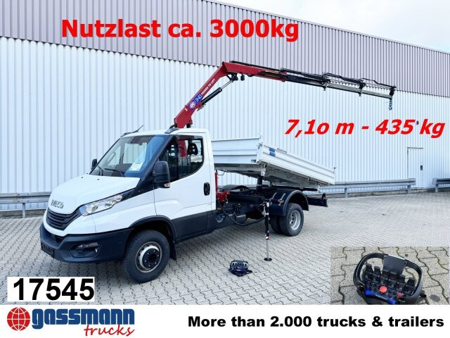 Iveco Daily 70C18H 4x2 mit Kran HMF 340-K3, Funk - Самосвал камион, Камион с кран: снимка 1 Iveco Daily 70C18H 4x2 mit Kran HMF 340-K3, Funk - Самосвал камион, Камион с кран: снимка 1