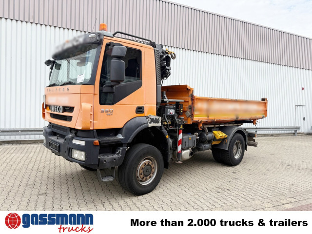 Самосвал камион, Камион с кран Iveco Trakker AD190T36W 4x4, EEV, Kran Hiab 111BS-2: снимка 8