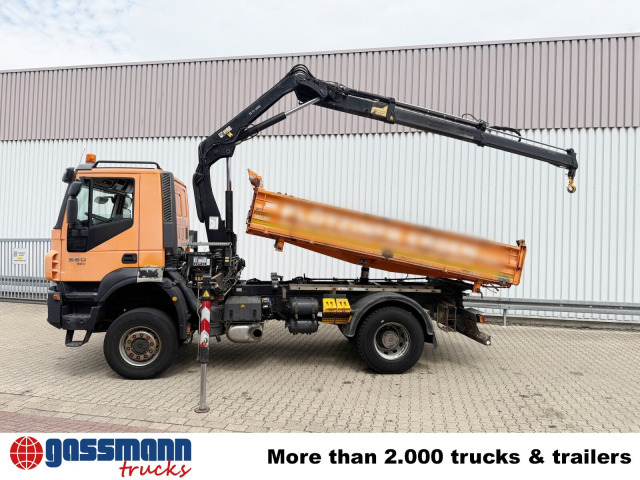 Самосвал камион, Камион с кран Iveco Trakker AD190T36W 4x4, EEV, Kran Hiab 111BS-2: снимка 14