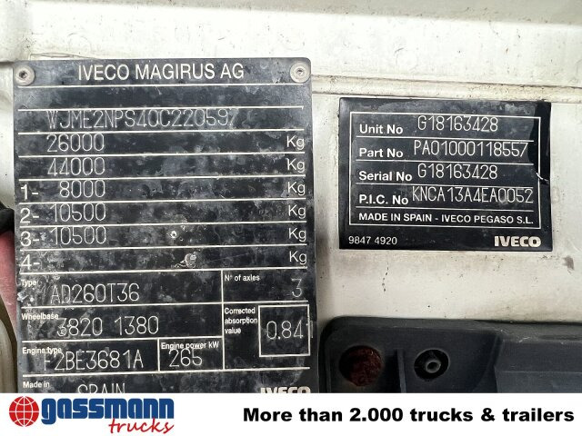 Iveco Trakker AD260T36 6x4 - Шаси кабина: снимка 2 Iveco Trakker AD260T36 6x4 - Шаси кабина: снимка 2