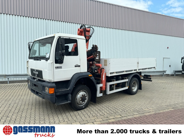 Бордови камион, Камион с кран MAN 14.224 LAC 4x4 BB mit Kran Atlas 100.1: снимка 8