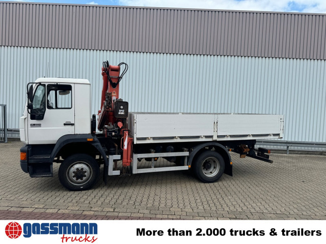 Бордови камион, Камион с кран MAN 14.224 LAC 4x4 BB mit Kran Atlas 100.1: снимка 14