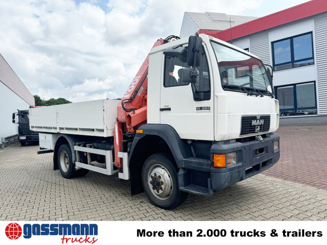 Бордови камион, Камион с кран MAN 14.224 LAC 4x4 BB mit Kran Atlas 100.1: снимка 10