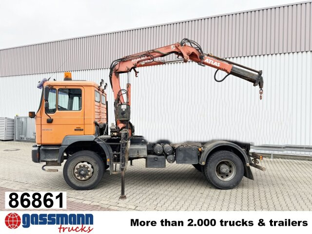 MAN 18.255 MAK 4x4 BB, Kran Atlas AK 85.1 A1 - Самосвал камион, Камион с кран: снимка 1 MAN 18.255 MAK 4x4 BB, Kran Atlas AK 85.1 A1 - Самосвал камион, Камион с кран: снимка 1