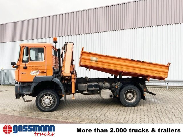 MAN 19.293 4x4 BL mit Kran Meiller MK77RS2 - Самосвал камион, Камион с кран: снимка 2 MAN 19.293 4x4 BL mit Kran Meiller MK77RS2 - Самосвал камион, Камион с кран: снимка 2