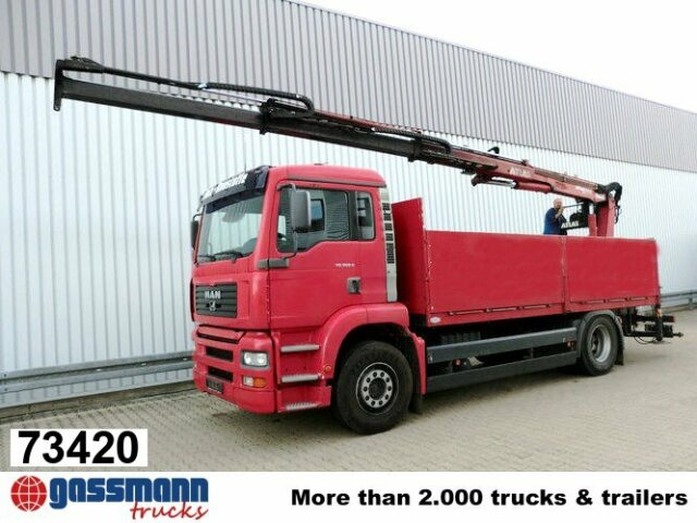 MAN TGA 18.360 4x2, Baustoff, Kran ATLAS 125.1 - Бордови камион, Камион с кран: снимка 1 MAN TGA 18.360 4x2, Baustoff, Kran ATLAS 125.1 - Бордови камион, Камион с кран: снимка 1