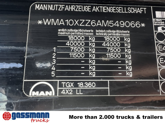 MAN TGA 18.360 4x2 LL, Fahrschulausstattung - Контейнеровоз/ Сменна каросерия камион: снимка 3 MAN TGA 18.360 4x2 LL, Fahrschulausstattung - Контейнеровоз/ Сменна каросерия камион: снимка 3