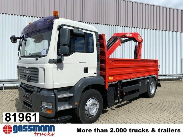 MAN TGA 18.400 4x2 BL Pritsche Heckkran PM17523 - Бордови камион, Камион с кран: снимка 1 MAN TGA 18.400 4x2 BL Pritsche Heckkran PM17523 - Бордови камион, Камион с кран: снимка 1
