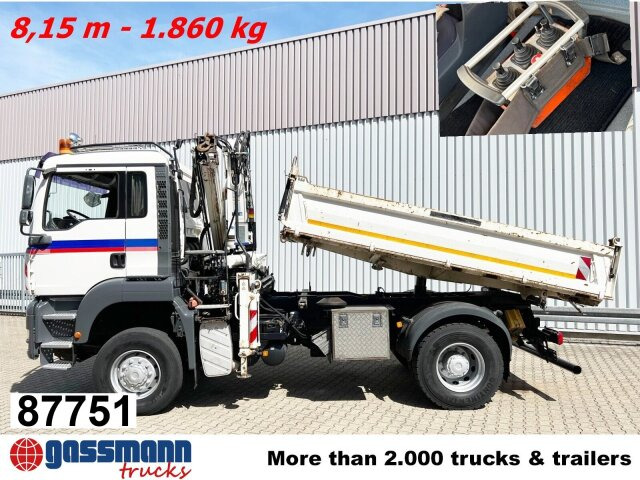 MAN TGA 18.440 4x4 BB mit Kran Atlas AK 165.2E, Funk - Самосвал камион, Камион с кран: снимка 1 MAN TGA 18.440 4x4 BB mit Kran Atlas AK 165.2E, Funk - Самосвал камион, Камион с кран: снимка 1