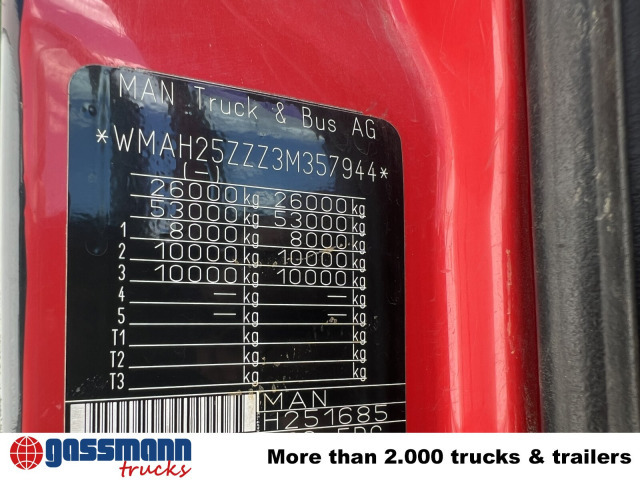 MAN TGA 26.363/410 6x4 BB, 2-S-Alukipper - Самосвал камион, Камион с кран: снимка 2 MAN TGA 26.363/410 6x4 BB, 2-S-Alukipper - Самосвал камион, Камион с кран: снимка 2