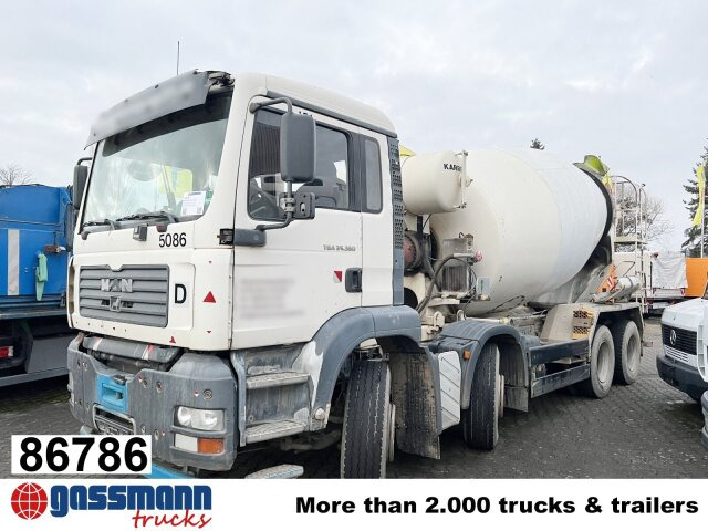 MAN TGA 35.360 8X4 BB, Betonmischer Karrena 10m³ - Бетоновоз: снимка 1 MAN TGA 35.360 8X4 BB, Betonmischer Karrena 10m³ - Бетоновоз: снимка 1