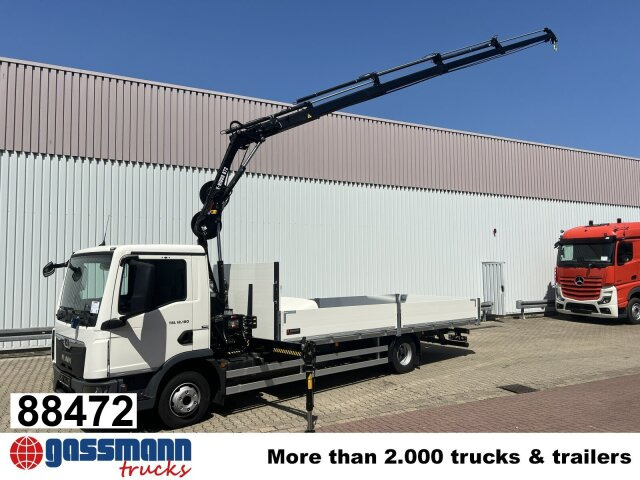 MAN TGL 12.190 4x2 BL mit Kran Hiab Hiduo 072DS-4 - Бордови камион, Камион с кран: снимка 1 MAN TGL 12.190 4x2 BL mit Kran Hiab Hiduo 072DS-4 - Бордови камион, Камион с кран: снимка 1
