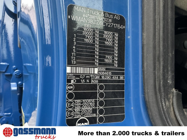 MAN TGM 18.290 4X4 BB, EEV, Heckkran Atlas AK - Самосвал камион, Камион с кран: снимка 5 MAN TGM 18.290 4X4 BB, EEV, Heckkran Atlas AK - Самосвал камион, Камион с кран: снимка 5