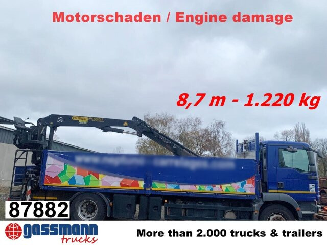 MAN TGM 18.290 4x2 BL, Heckkran Palfinger PK12001L, - Бордови камион, Камион с кран: снимка 1 MAN TGM 18.290 4x2 BL, Heckkran Palfinger PK12001L, - Бордови камион, Камион с кран: снимка 1