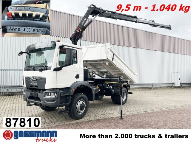 MAN TGM 18.320 4x4 BB CH mit Kran Hiab X-Hiduo - Самосвал камион, Камион с кран: снимка 1 MAN TGM 18.320 4x4 BB CH mit Kran Hiab X-Hiduo - Самосвал камион, Камион с кран: снимка 1