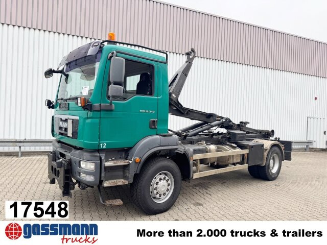 MAN TGM 18.340 4x4 BB, Hiab LHT 19046 Abrollkipper, - Мултилифт с кука камион: снимка 1 MAN TGM 18.340 4x4 BB, Hiab LHT 19046 Abrollkipper, - Мултилифт с кука камион: снимка 1