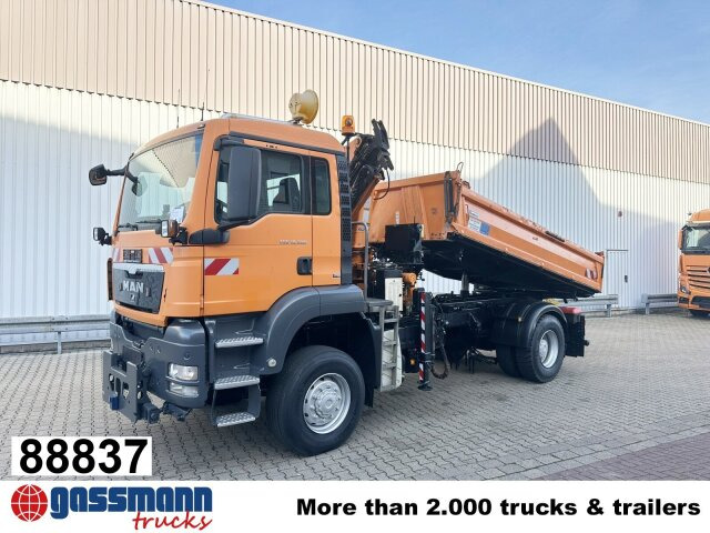 MAN TGS 18.320 4x4 BB, Winterdienstausstattung, Kran - Самосвал камион, Камион с кран: снимка 1 MAN TGS 18.320 4x4 BB, Winterdienstausstattung, Kran - Самосвал камион, Камион с кран: снимка 1