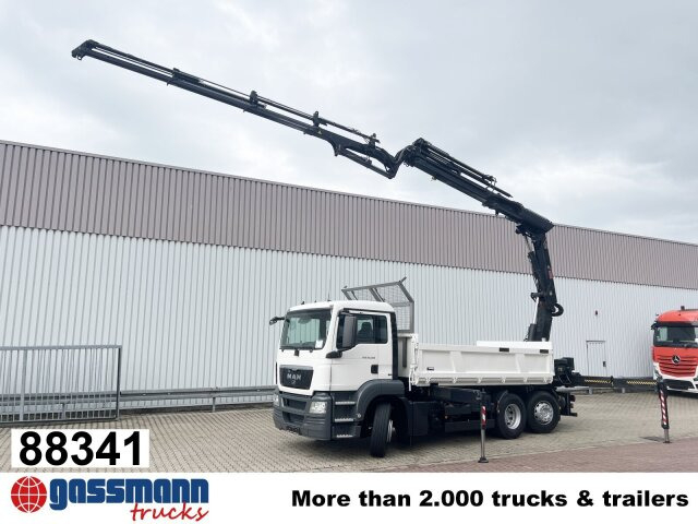 MAN TGS 26.360 6x2-4 BL, 2-Seiten-Kipper, Heckkran - Самосвал камион, Камион с кран: снимка 1 MAN TGS 26.360 6x2-4 BL, 2-Seiten-Kipper, Heckkran - Самосвал камион, Камион с кран: снимка 1