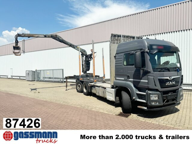 MAN TGS 26.500 6X4H-4 BL, PriTarder, HydroDrive, - Камион за дърва, Камион с кран: снимка 1 MAN TGS 26.500 6X4H-4 BL, PriTarder, HydroDrive, - Камион за дърва, Камион с кран: снимка 1