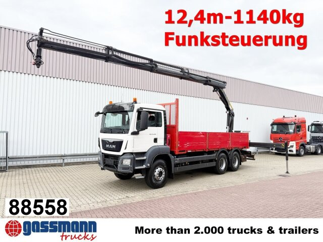 MAN TGS 33.400 6x4 BB, Navi, Heckkran PK18002-EH C, - Бордови камион, Камион с кран: снимка 1 MAN TGS 33.400 6x4 BB, Navi, Heckkran PK18002-EH C, - Бордови камион, Камион с кран: снимка 1