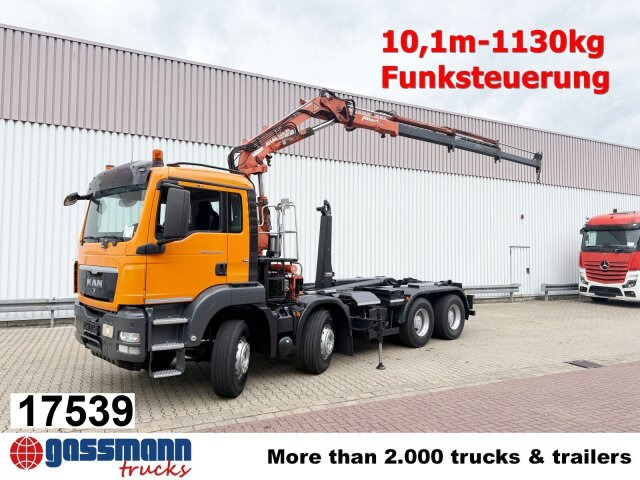 MAN TGS 35.440 8x4 BL, Meiller 19.62, Atlas Kran - Мултилифт с кука камион, Камион с кран: снимка 1 MAN TGS 35.440 8x4 BL, Meiller 19.62, Atlas Kran - Мултилифт с кука камион, Камион с кран: снимка 1