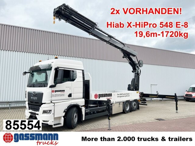 MAN TGX 26.510 6x2-4 LL, Kran Hiab X-HiPro 548 E-8, - Бордови камион, Камион с кран: снимка 1 MAN TGX 26.510 6x2-4 LL, Kran Hiab X-HiPro 548 E-8, - Бордови камион, Камион с кран: снимка 1